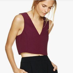 Aritzia Dauphine Crop Blouse - Wilfred - XXS